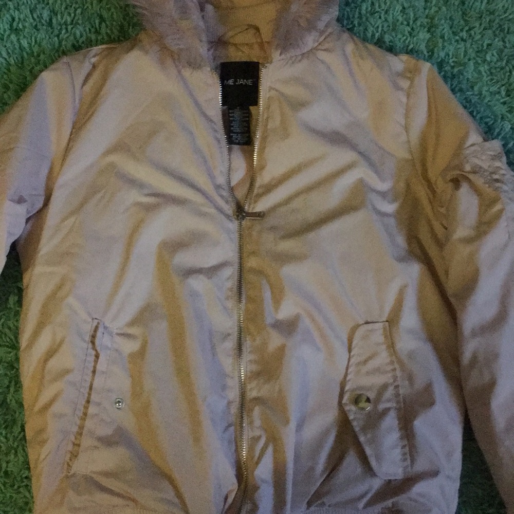 Baby pink puff/bomber jacket